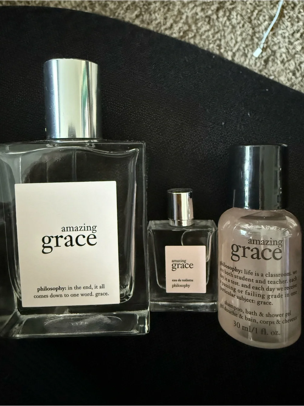 Philosophy Amazing Grace Trio - Clear Glass & Blush Bottle